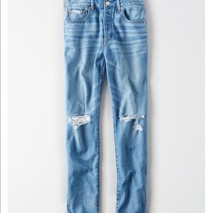 AE American Eagle HIGH-WAISTED GIRLFRIEND JEAN 14